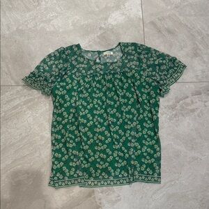 Max Studio Green Floral Blouse